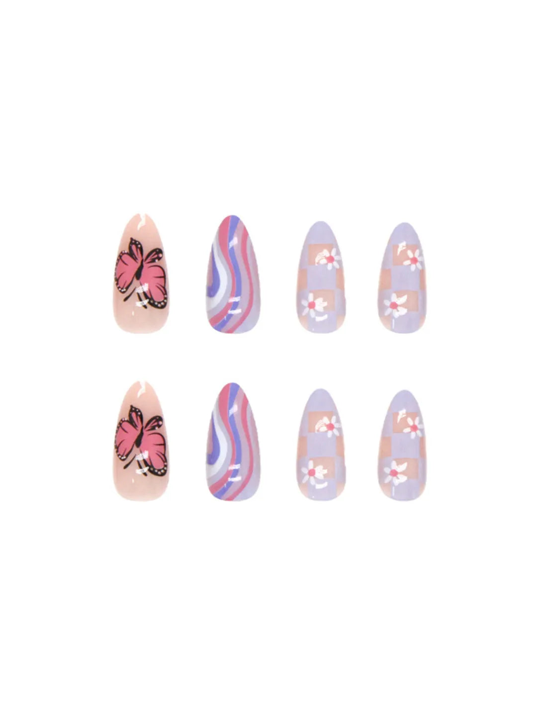 WHIMSICAL ALMOND NAILS