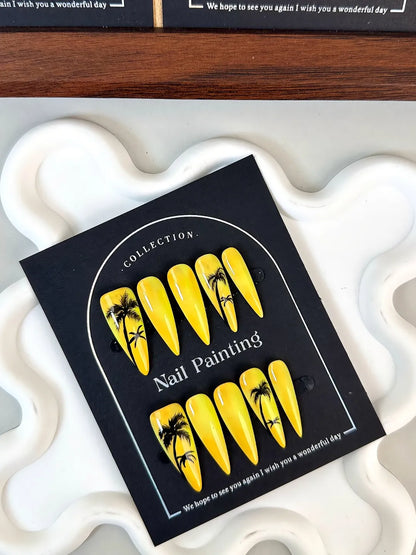 YELLOW PALM SILHOUETTE