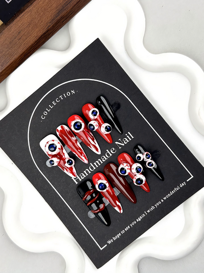 DRAMATIC RED STILETTOS.