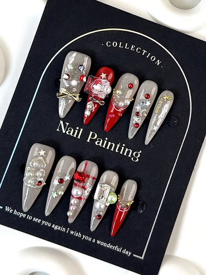 SANTA'S JEWELED STILETTOS