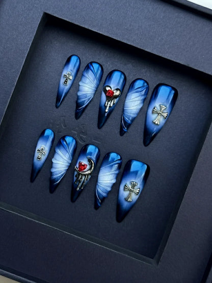 GOTHIC BLUE CRUCIFIX