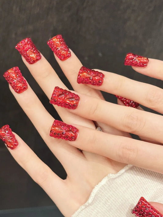 RUBY FLAME NAILS