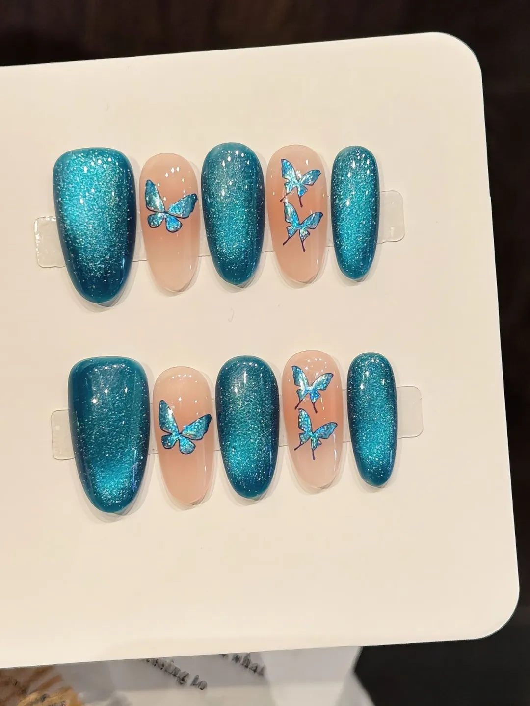 BLUE CRYSTAL BUTTERFLY