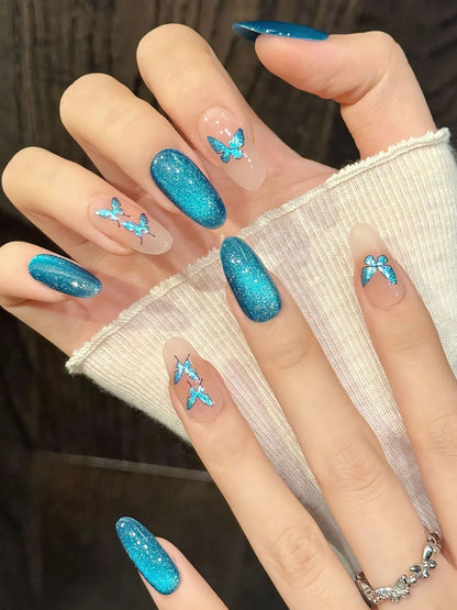 BLUE CRYSTAL BUTTERFLY