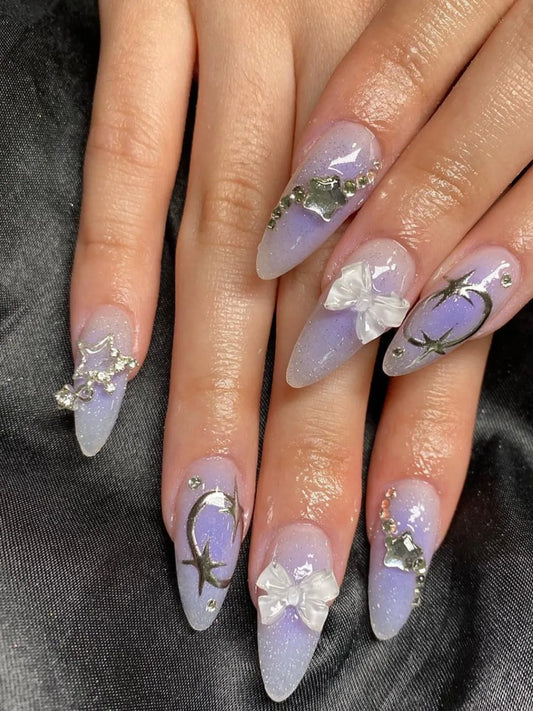 LAVENDER GALAXY NAILS