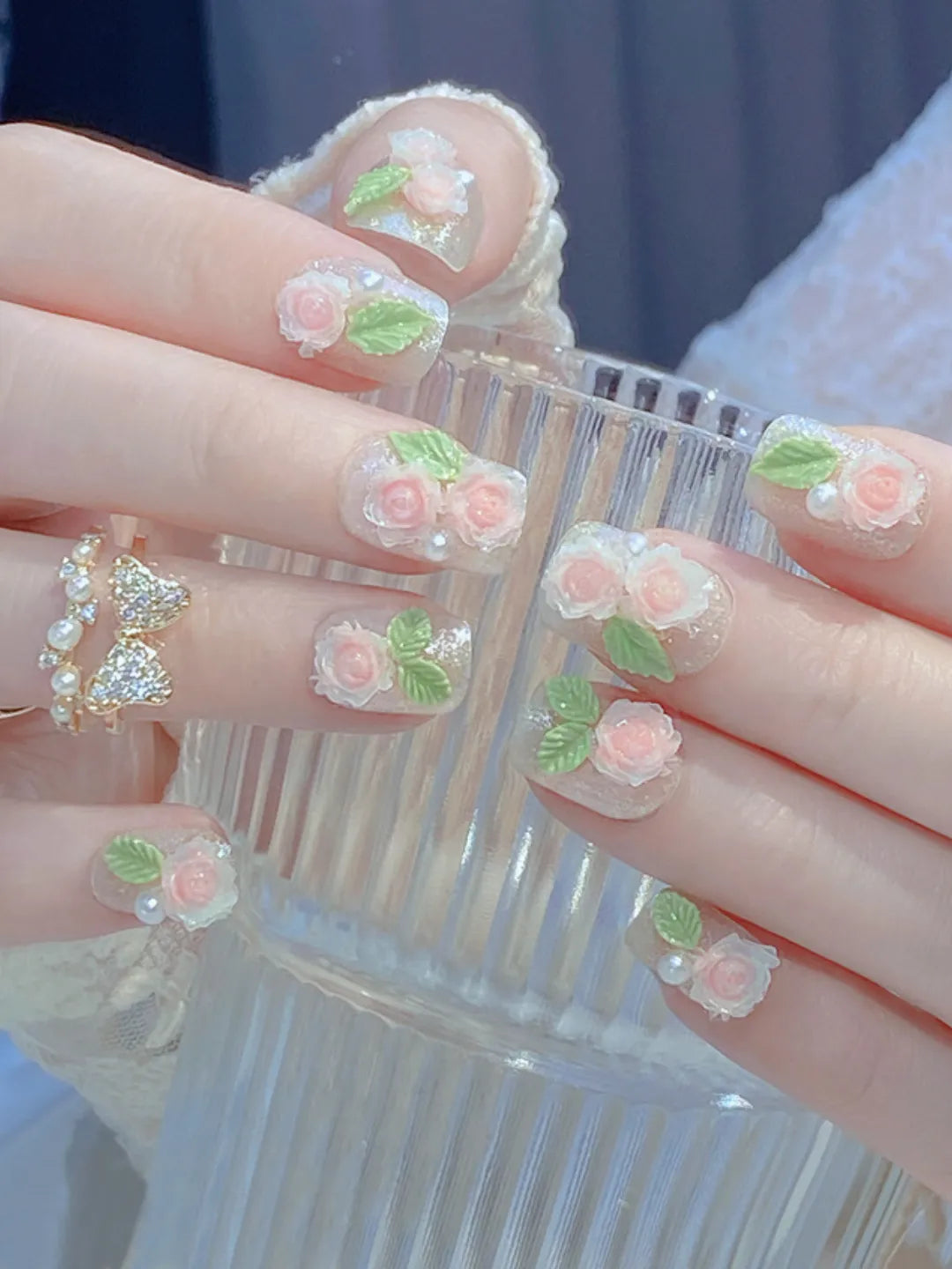 SILVER BLUSH NAILS