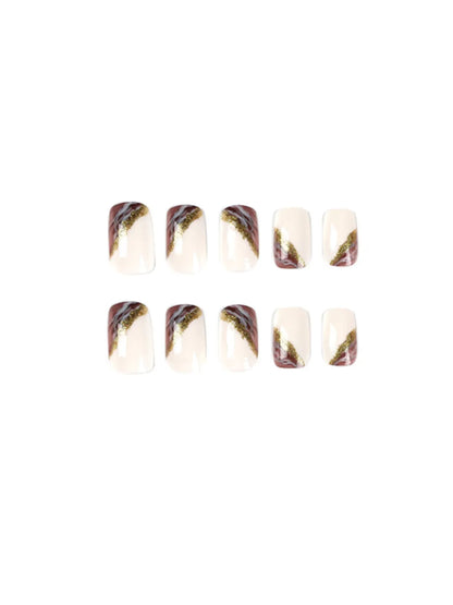 MARBLE GLITTER NAILS