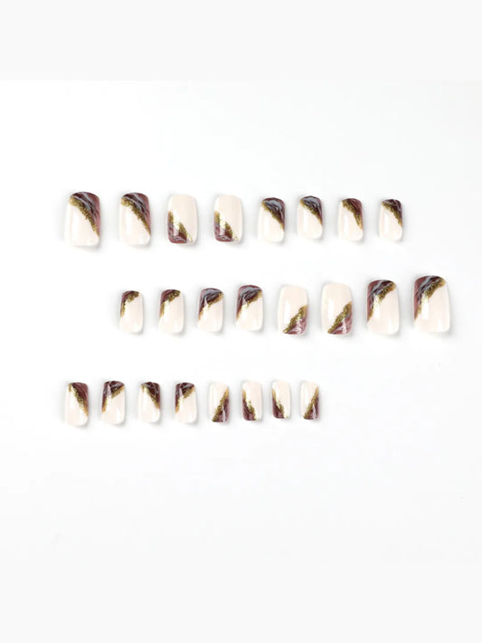 MARBLE GLITTER NAILS