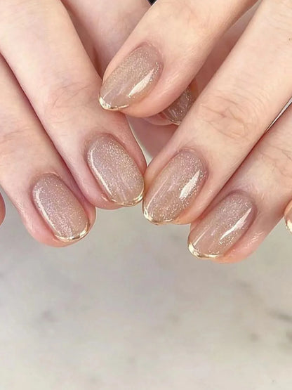 BLUSH GLITTER FRENCH