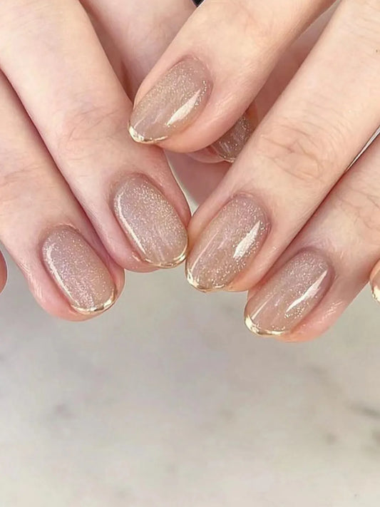 BLUSH GLITTER FRENCH