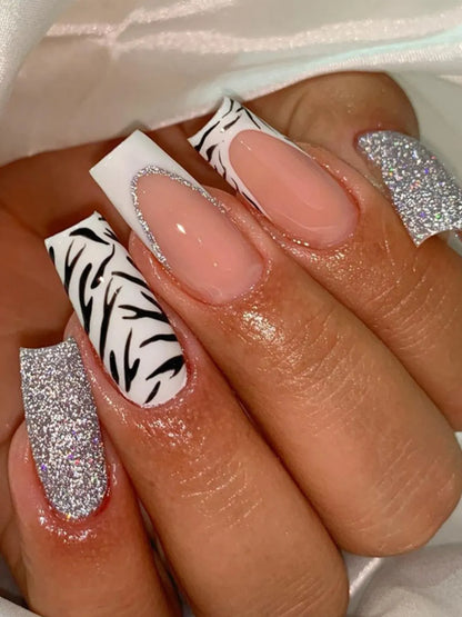 SILVER ZEBRA GLITTER