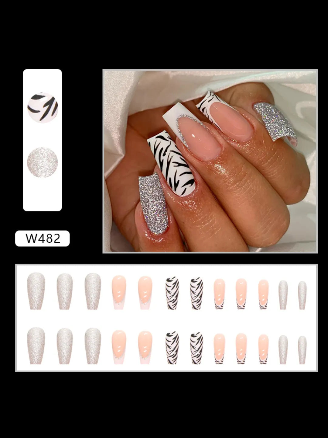 SILVER ZEBRA GLITTER