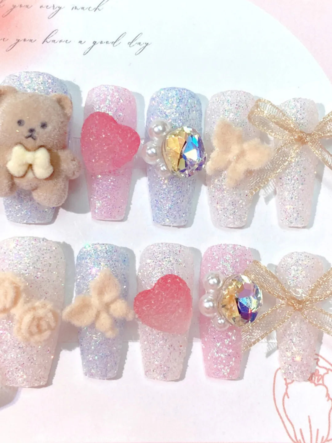 KAWAII GLITTER BEAR