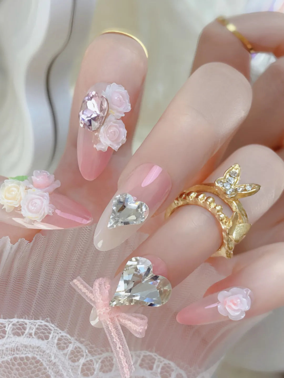 CUTE BOW RHINESTONES