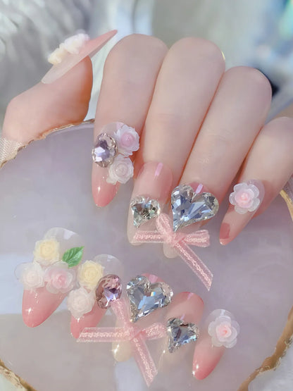 CUTE BOW RHINESTONES