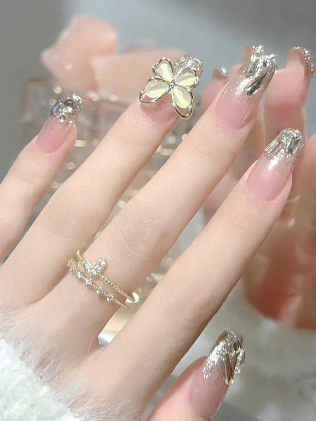 GLITTER BUTTERFLY PRESS-ONS