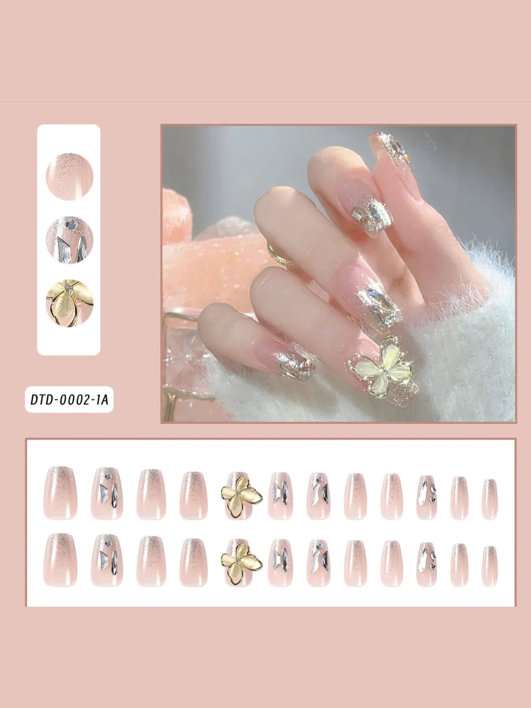 GLITTER BUTTERFLY PRESS-ONS