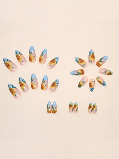 SUNFLOWER FRENCH TIPS