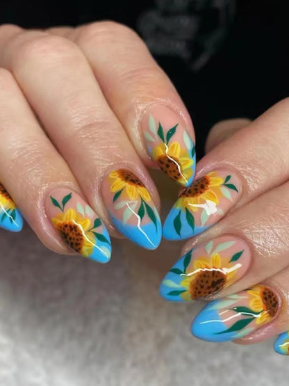 SUNFLOWER FRENCH TIPS