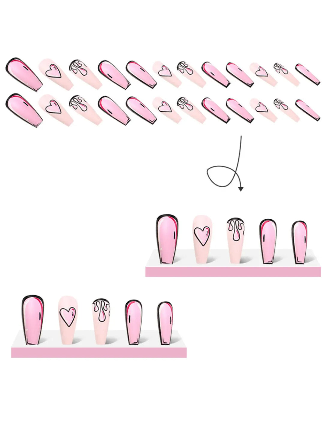 DRIPPING HEART PRESS-ONS