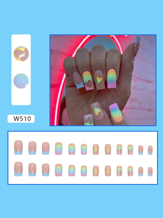 PASTEL HEART NAILS