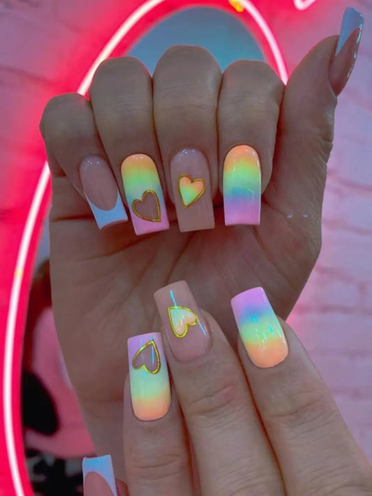 PASTEL HEART NAILS