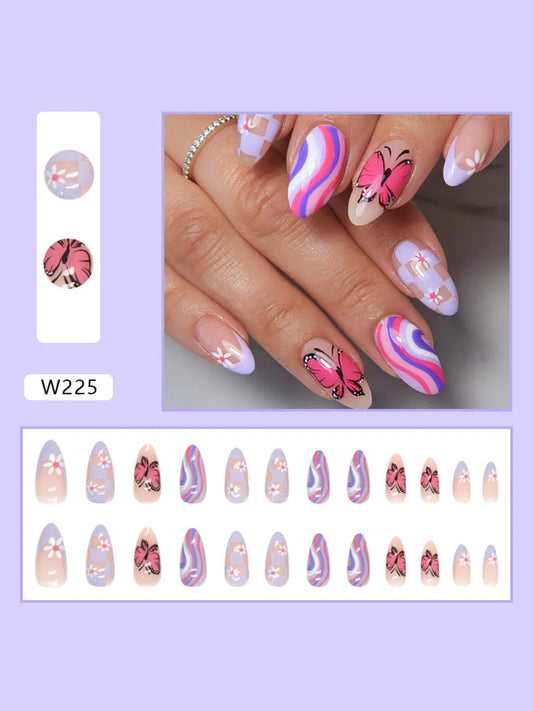 WHIMSICAL ALMOND NAILS